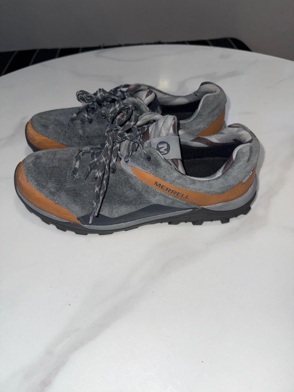 Merrell Gray and Brown Suede Trail Shoes
